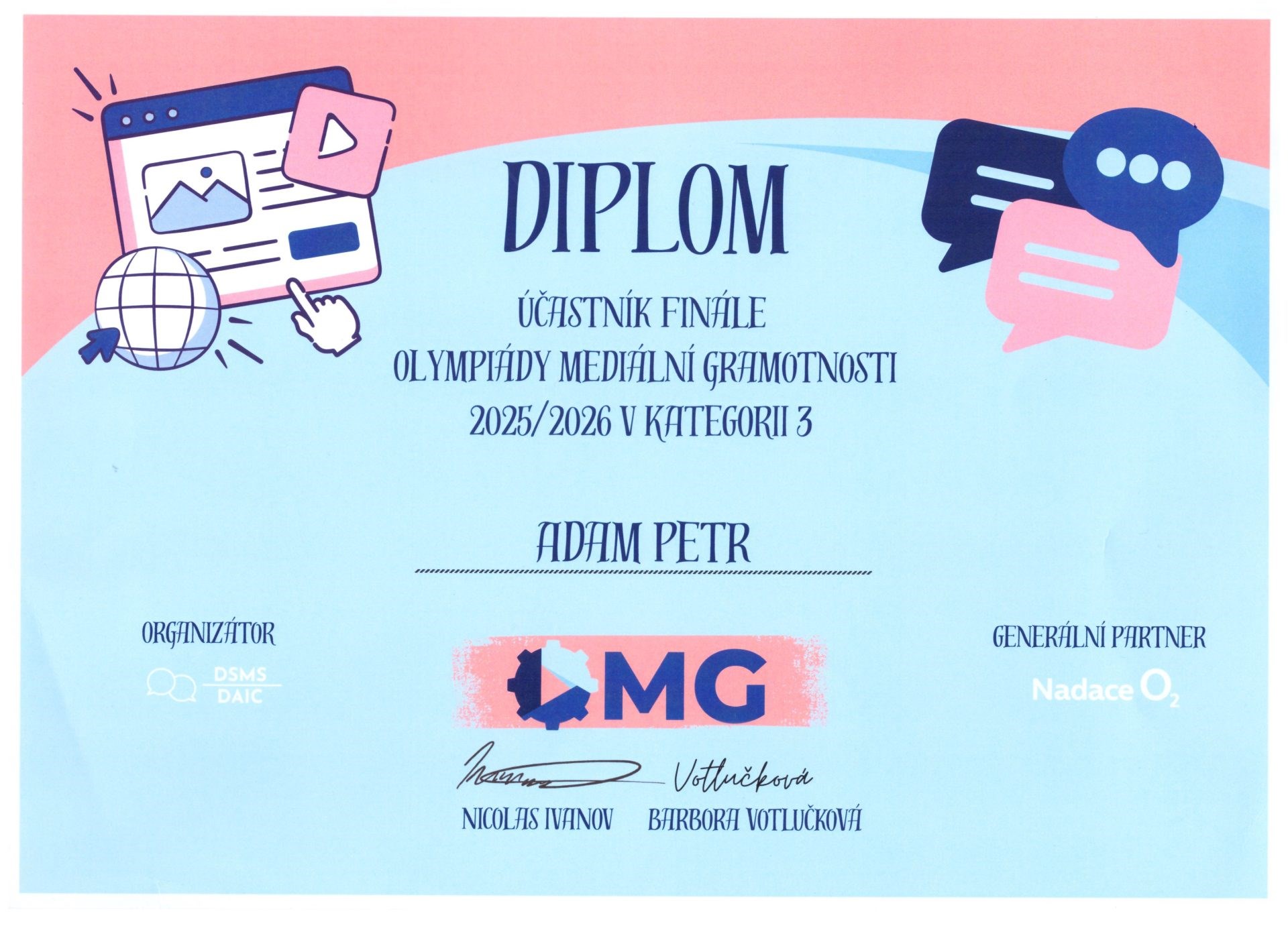 Finálové kolo Olympiády mediální gramotnosti